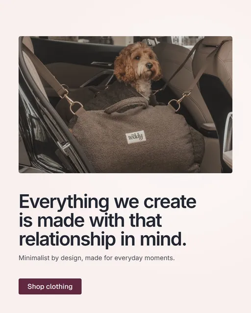 Video for By Teddy: "Everything we create is made with that relationship in mind.". Doc motion loop, 6.0 s, light palette.