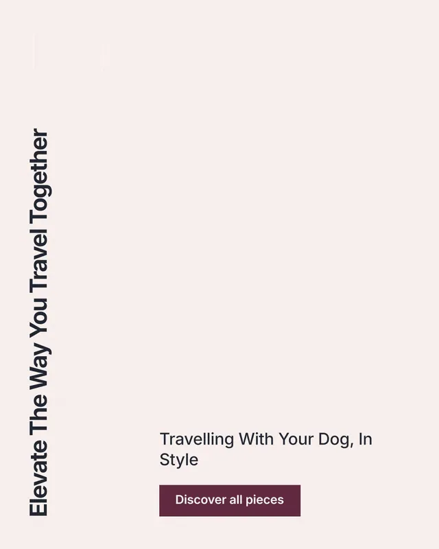 Instagram portrait post for By Teddy: "Elevate The Way You Travel Together". Swiss style, vertical layout, light palette in white, grey.