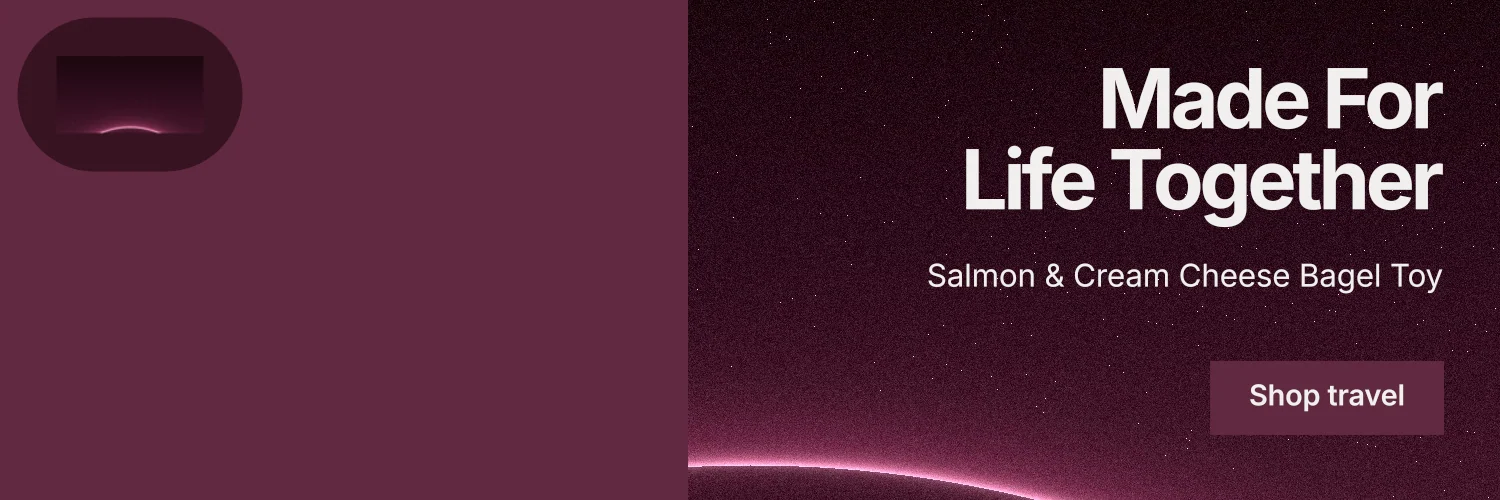 X header for By Teddy: "Made For Life Together". Swiss style, right layout, dark palette in red, black, pink.