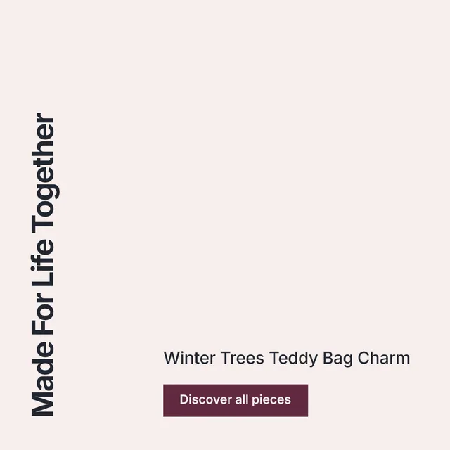 Instagram post for By Teddy: "Made For Life Together". Swiss style, vertical layout, light palette in white.