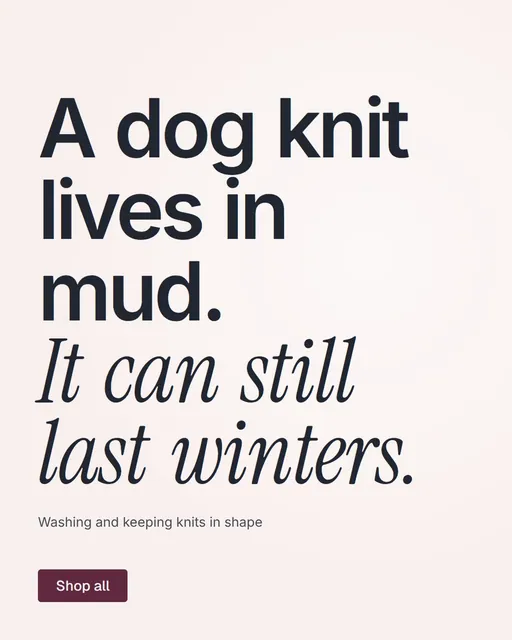 Video for By Teddy: "A dog knit lives in mud. It can still last winters.". Doc motion loop, 6.0 s, light palette.