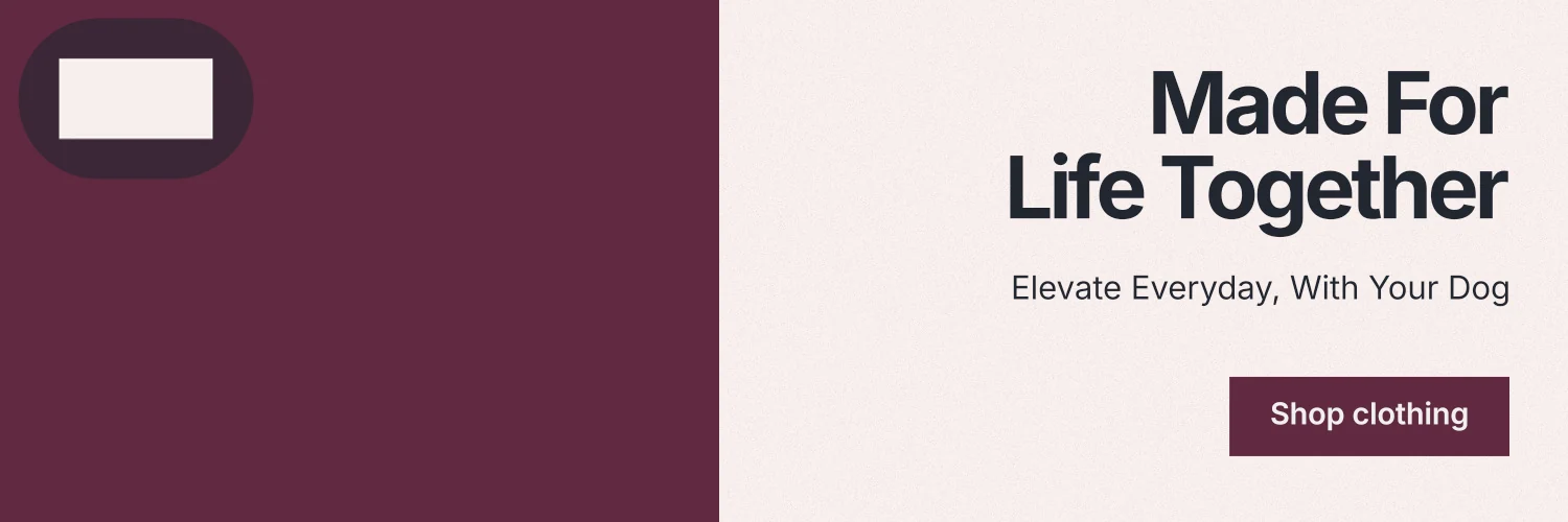 X header for By Teddy: "Made For Life Together". Swiss style, right layout, light palette in white, red.