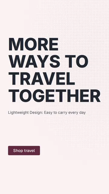 Video for By Teddy: "MORE WAYS TO TRAVEL TOGETHER". Doc motion loop, 7.0 s, light palette.