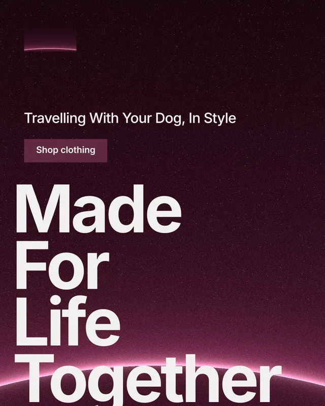 Instagram portrait post for By Teddy: "Made For Life Together". Swiss style, oversized layout, dark palette in black, pink, grey.