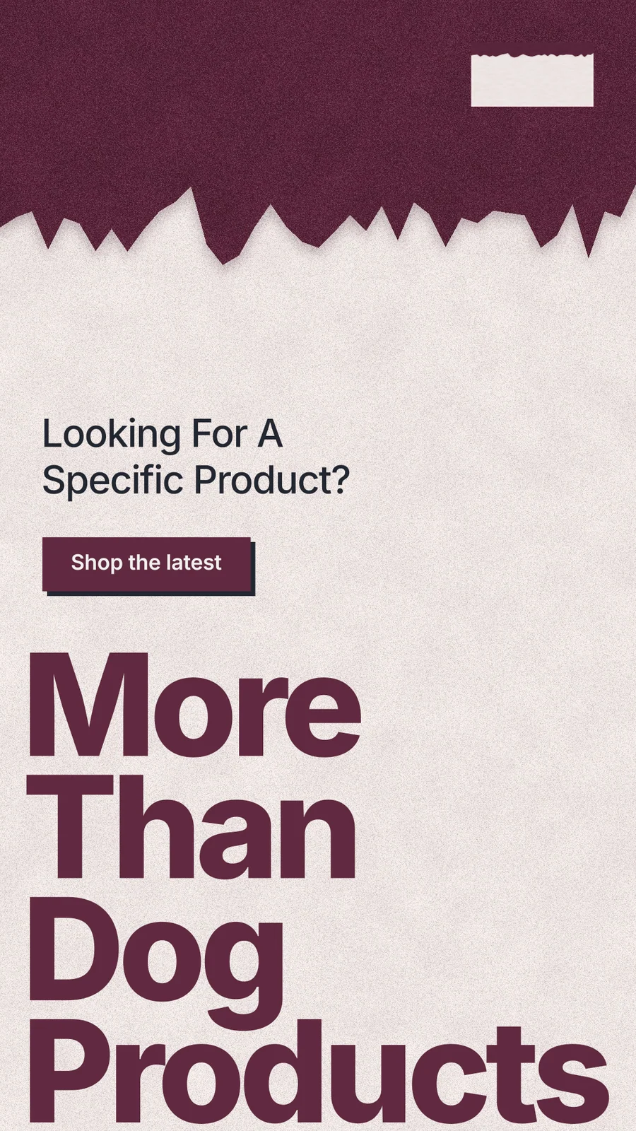 Instagram story for By Teddy: "More Than Dog Products". Paper trio style, oversized layout, light palette in pink, orange, red.