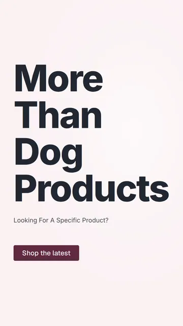 Video for By Teddy: "More Than Dog Products". Doc motion loop, 6.0 s, light palette.