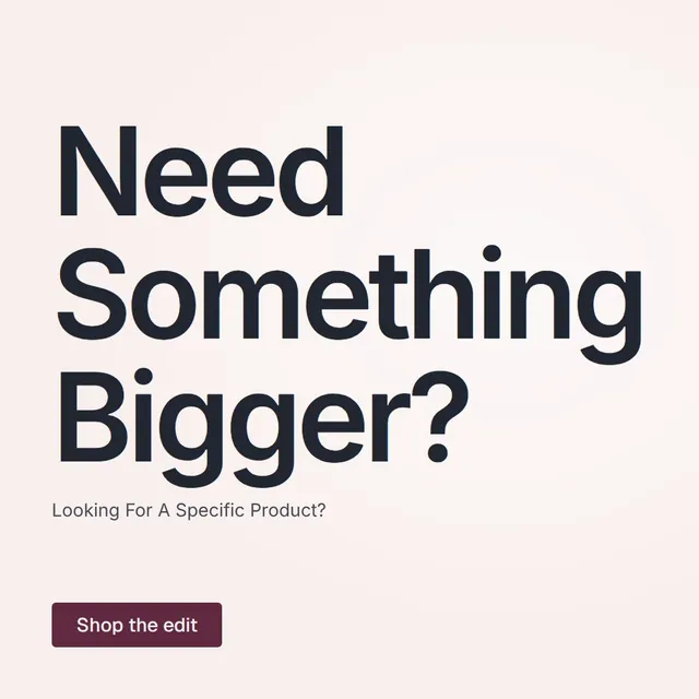 Video for By Teddy: "Need Something Bigger?". Doc motion loop, 6.0 s, light palette.