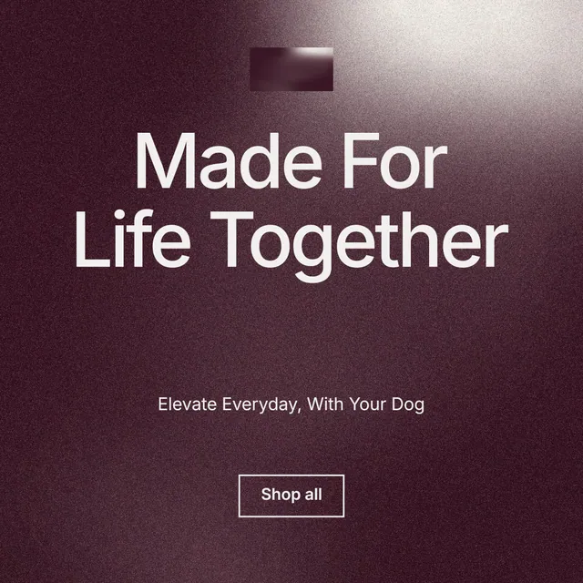 Instagram post for By Teddy: "Made For Life Together". Cyanotype style, centred layout, dark palette in red, grey.
