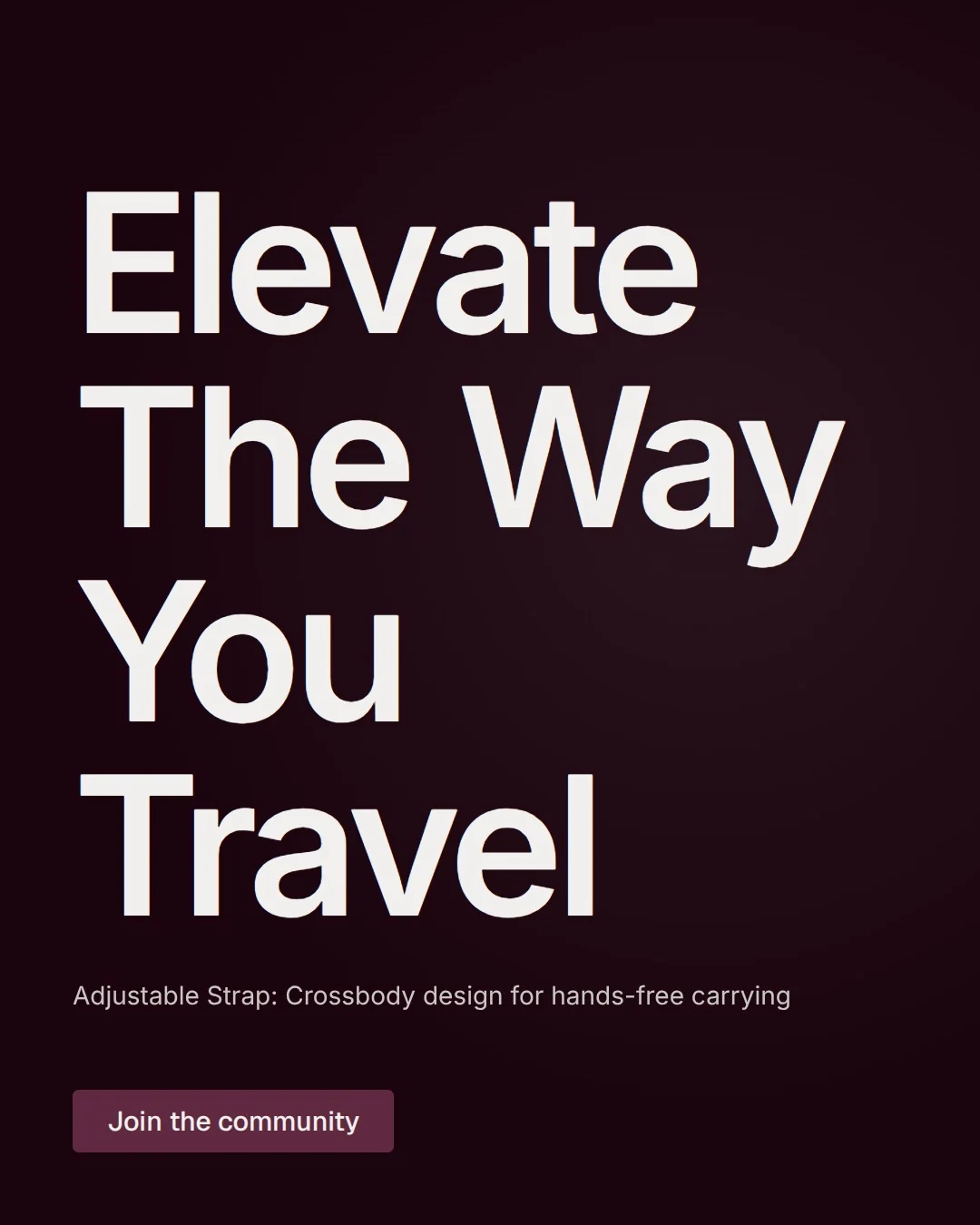 Video for By Teddy: "Elevate The Way You Travel". Doc motion loop, 6.0 s, dark palette.