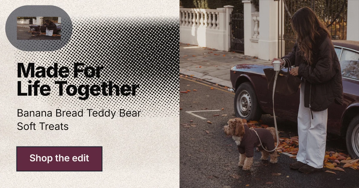 Social ad for By Teddy: "Made For Life Together". Ink sticker style, bottom layout, light palette in grey, red, orange.