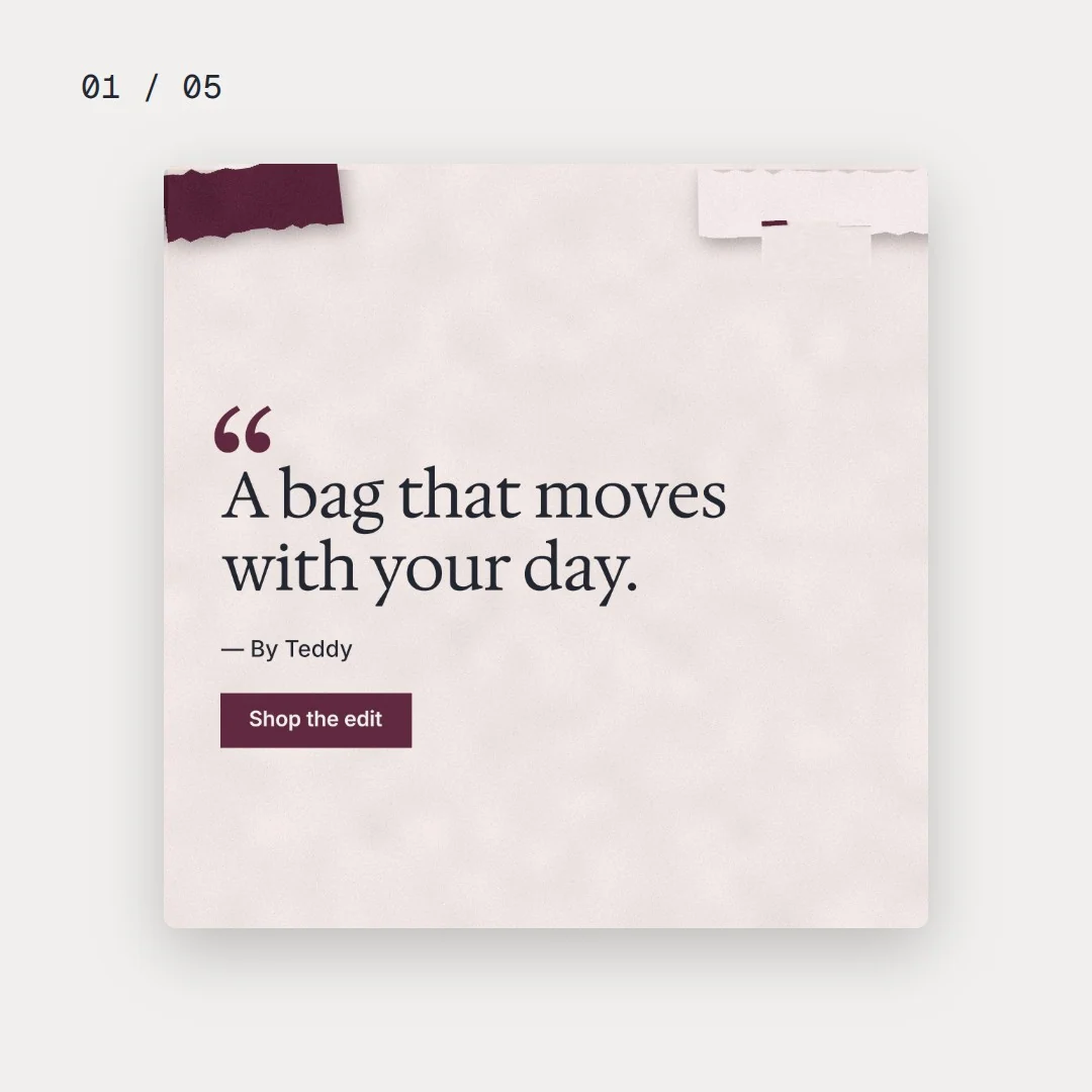 Video for By Teddy. Ad flipbook, 7.5 s, light palette.