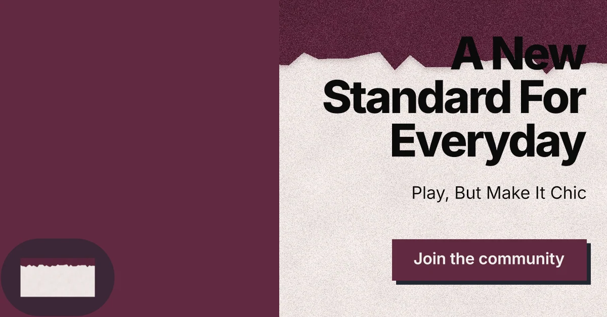 Social ad for By Teddy: "A New Standard For Everyday". Paper trio style, right layout, light palette in red, orange, grey.