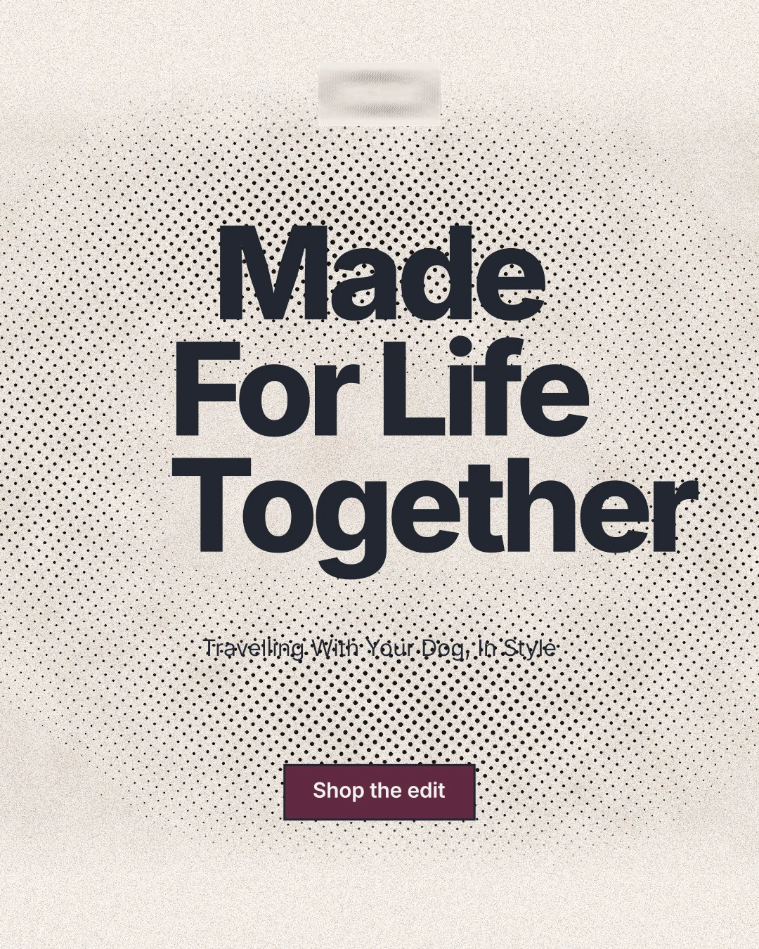 Instagram portrait post for By Teddy: "Made For Life Together". Ink sticker style, centred layout, light palette in white, orange, grey.