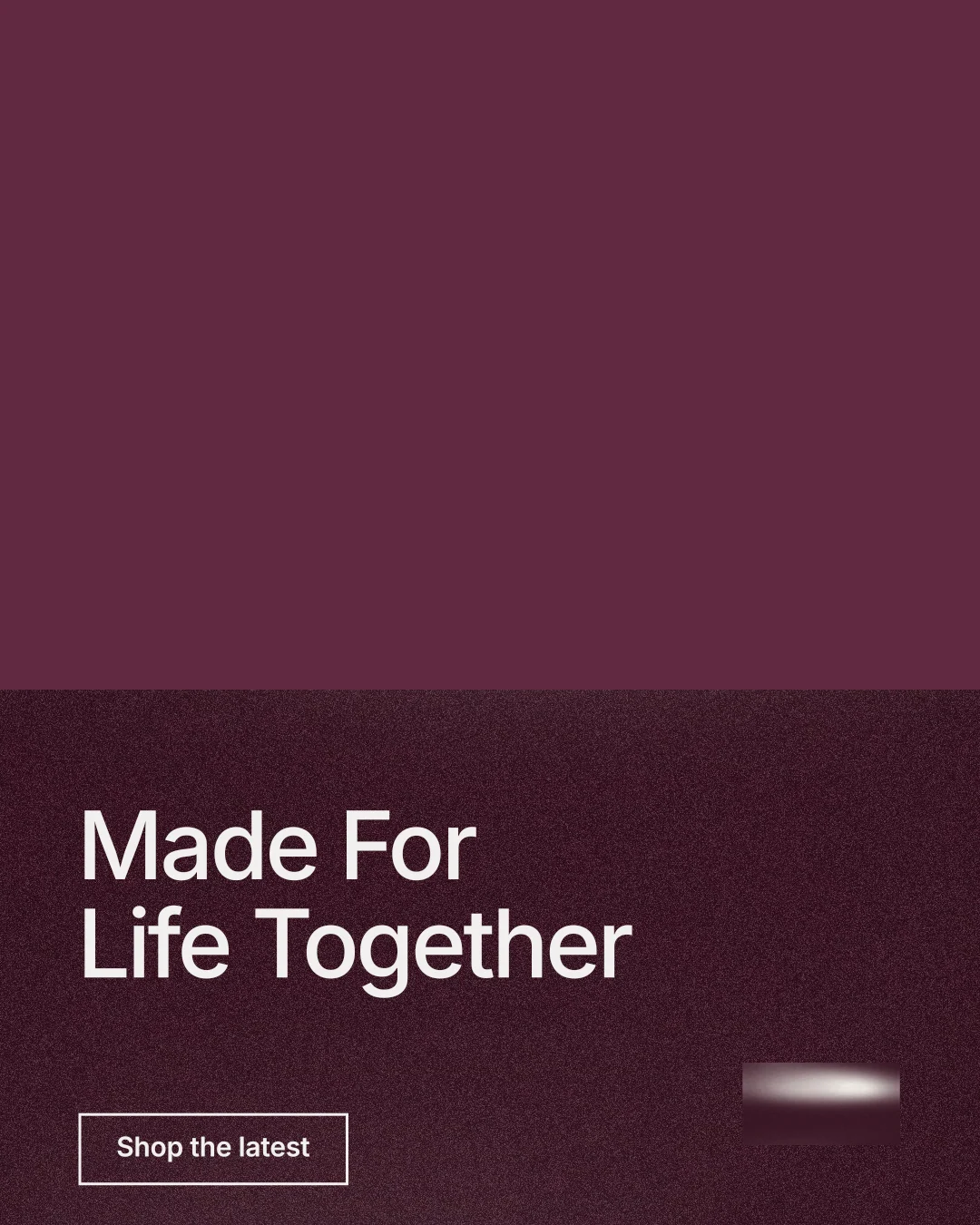 Instagram portrait post for By Teddy: "Made For Life Together". Cyanotype style, bottom layout, dark palette in red.