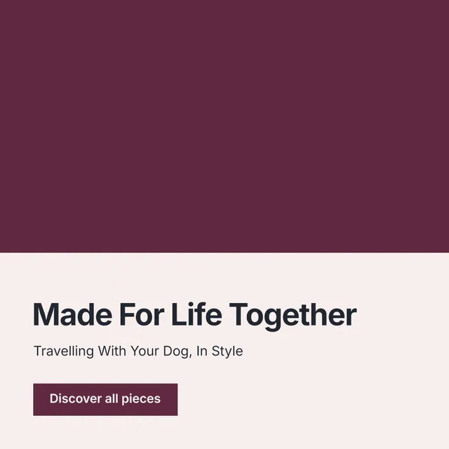 Instagram post for By Teddy: "Made For Life Together". Swiss style, bottom layout, light palette in red, white.