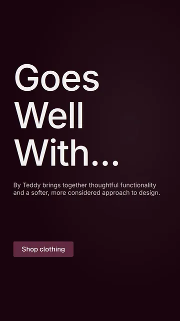 Video for By Teddy: "Goes Well With...". Doc motion loop, 8.0 s, dark palette.