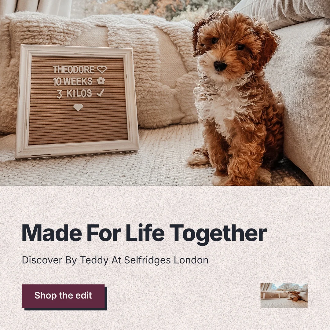 Instagram post for By Teddy: "Made For Life Together". Paper trio style, bottom layout, light palette in grey, orange.