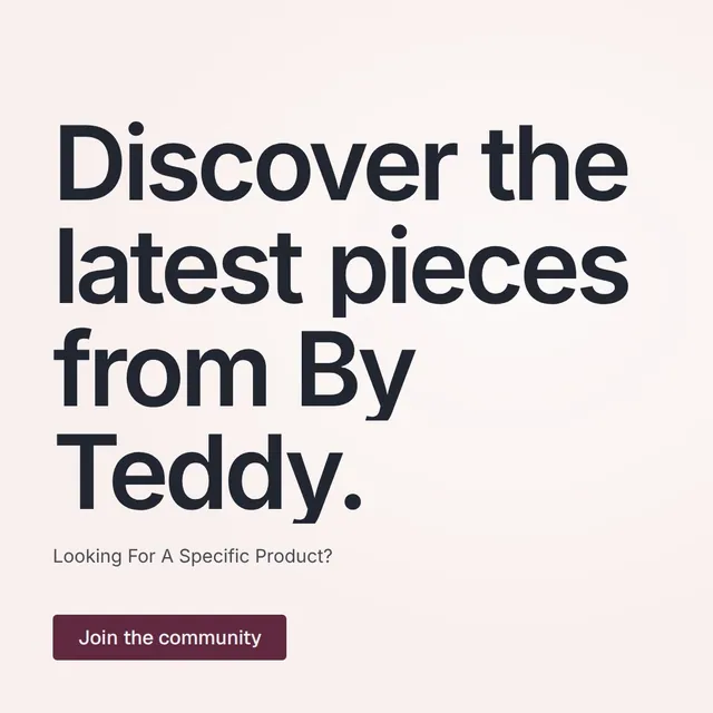 Video for By Teddy: "Discover the latest pieces from By Teddy.". Doc motion loop, 8.0 s, light palette.