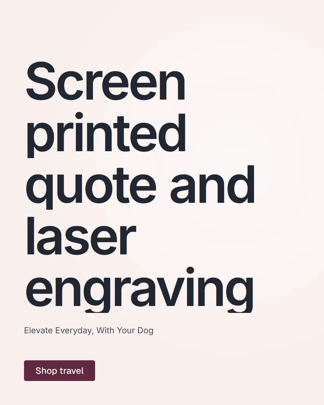 Video for By Teddy: "Screen printed quote and laser engraving". Doc motion loop, 8.0 s, light palette.