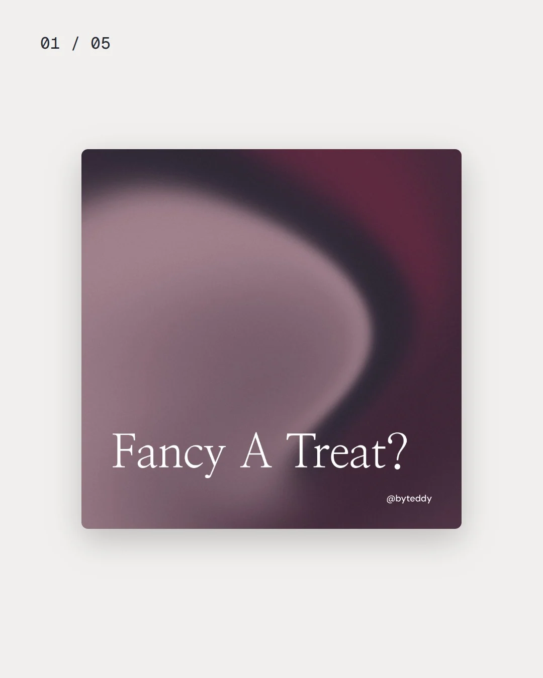Video for By Teddy. Ad flipbook, 7.5 s, light palette.