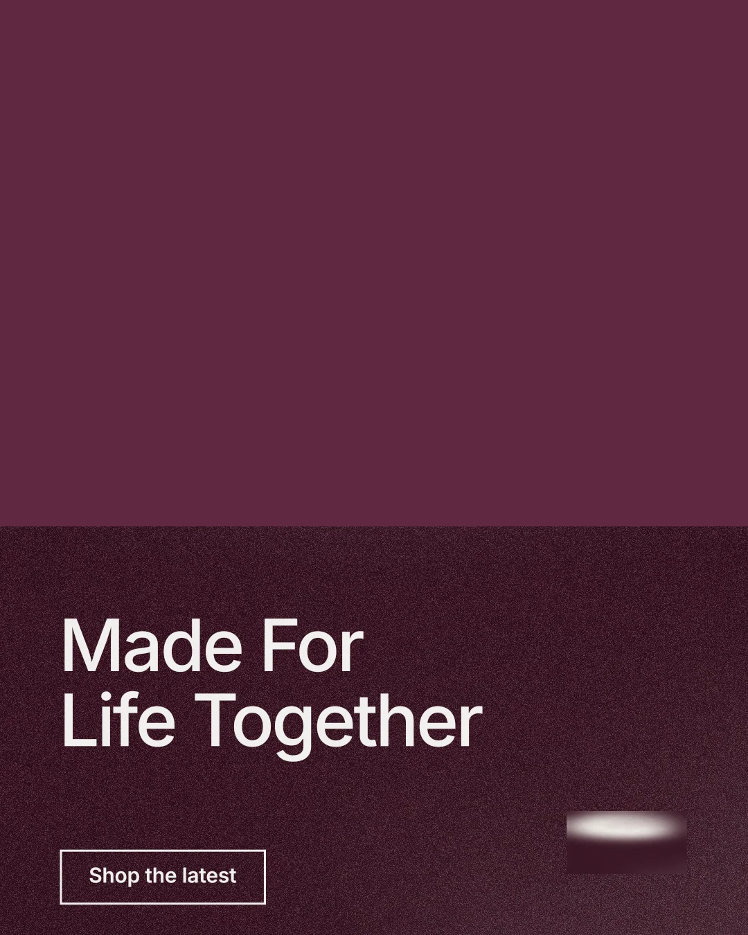 Instagram portrait post for By Teddy: "Made For Life Together". Cyanotype style, bottom layout, dark palette in red.