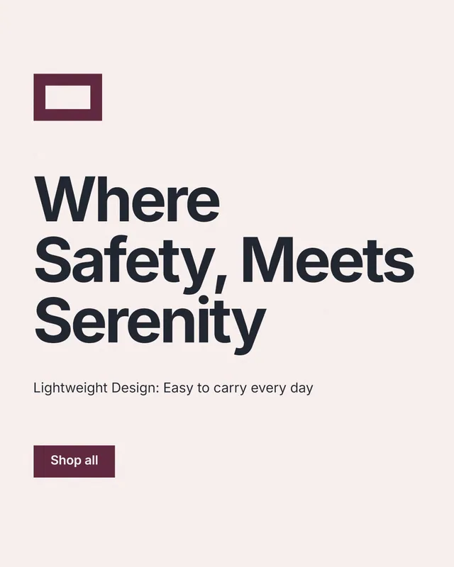 Instagram portrait post for By Teddy: "Where Safety, Meets Serenity". Swiss style, announce layout, light palette in white, grey.