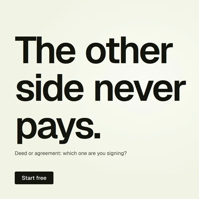 Video for contracts.io: "The other side never pays.". Doc motion loop, 6.0 s, light palette.