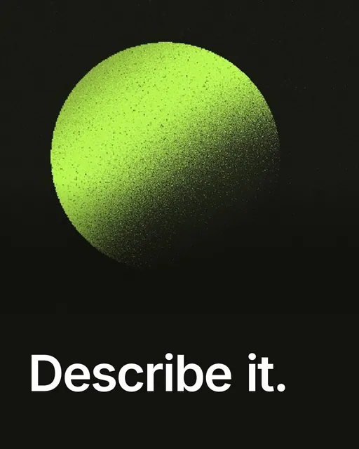 Video for contracts.io: "Describe it.". Shader loop, 6.0 s, dark palette.
