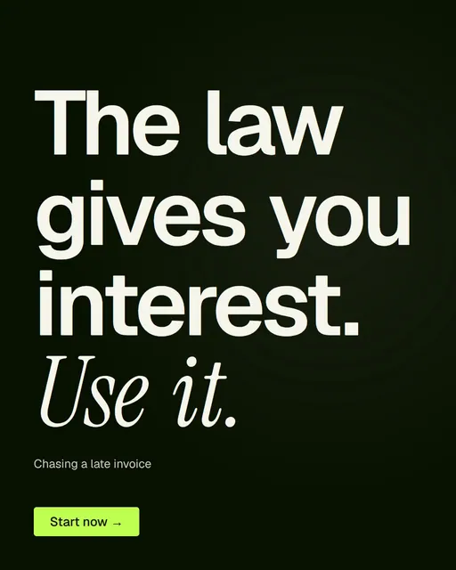 Video for contracts.io: "The law gives you interest. Use it.". Doc motion loop, 6.0 s, dark palette.
