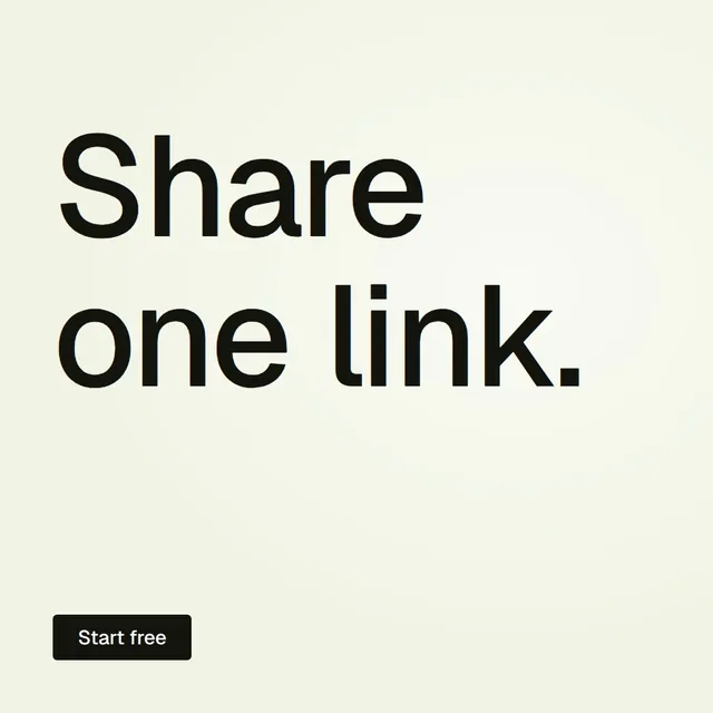 Video for contracts.io: "Share one link.". Doc motion loop, 6.0 s, light palette.