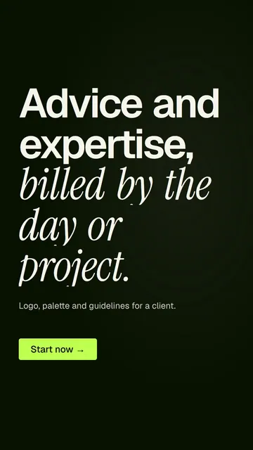 Video for contracts.io: "Advice and expertise, billed by the day or project.". Doc motion loop, 8.0 s, dark palette.