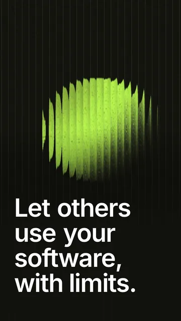 Video for contracts.io: "Let others use your software, with limits.". Shader loop, 6.0 s, dark palette.