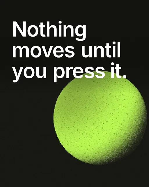 Video for contracts.io: "Nothing moves until you press it.". Shader loop, 6.0 s, dark palette.