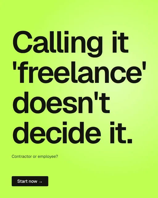 Video for contracts.io: "Calling it 'freelance' doesn't decide it.". Doc motion loop, 6.0 s, light palette.