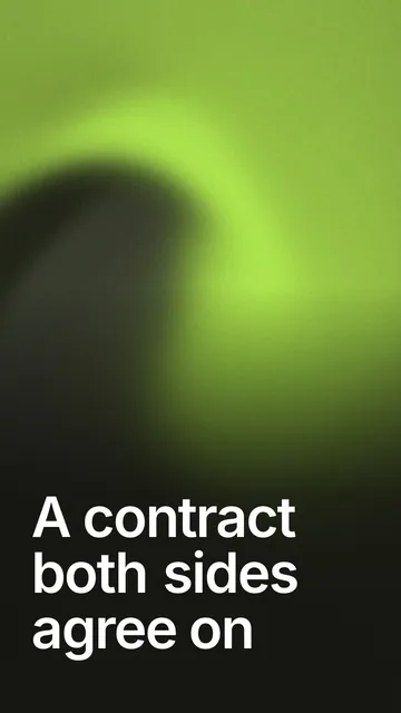 Video for contracts.io: "A contract both sides agree on". Shader loop, 6.0 s, dark palette.