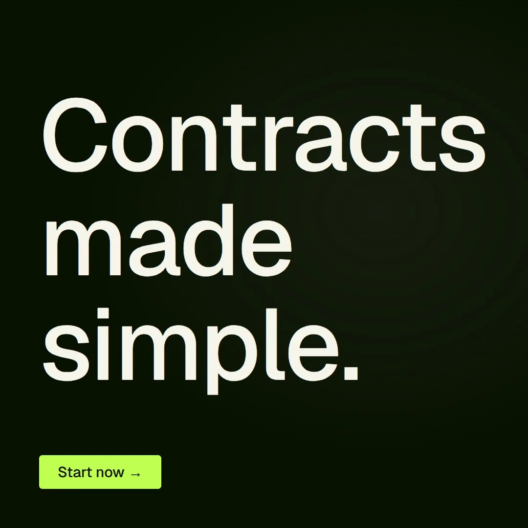 Video for contracts.io: "Contracts made simple.". Doc motion loop, 6.0 s, dark palette.