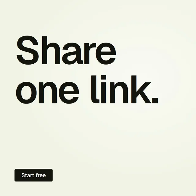 Video for contracts.io: "Share one link.". Doc motion loop, 6.0 s, light palette.