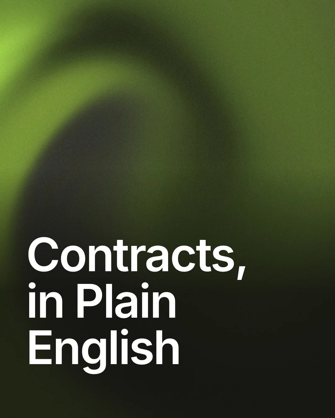 Video for contracts.io: "Contracts, in Plain English". Shader loop, 6.0 s, dark palette.