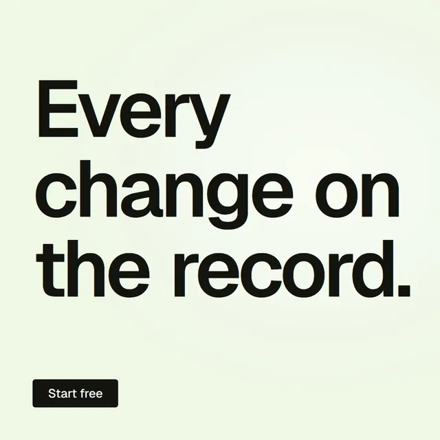 Video for contracts.io: "Every change on the record.". Doc motion loop, 6.0 s, light palette.