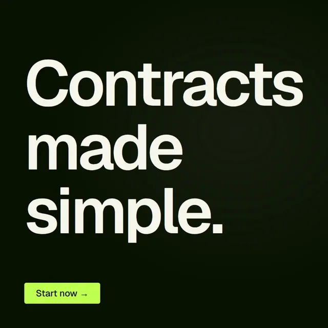Video for contracts.io: "Contracts made simple.". Doc motion loop, 6.0 s, dark palette.
