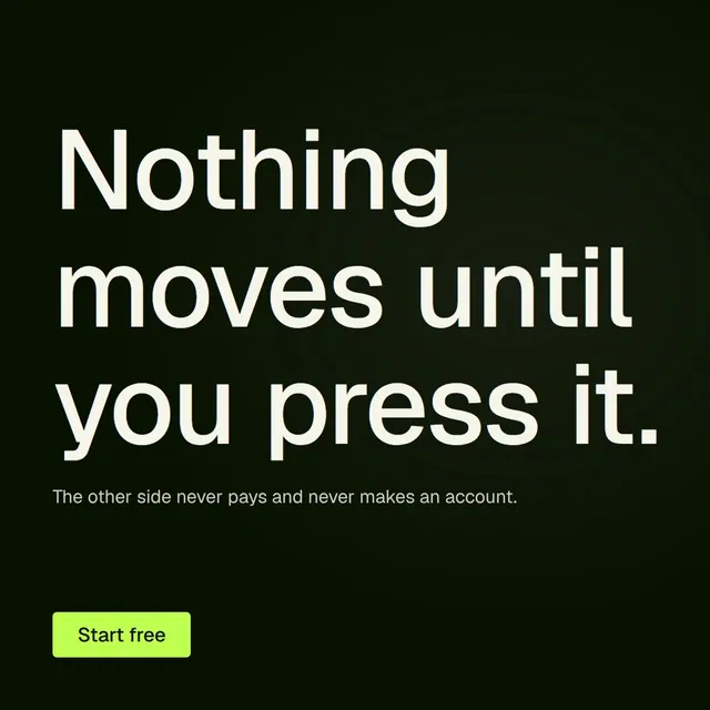 Video for contracts.io: "Nothing moves until you press it.". Doc motion loop, 6.0 s, dark palette.