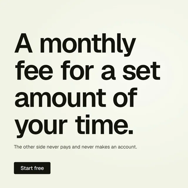 Video for contracts.io: "A monthly fee for a set amount of your time.". Doc motion loop, 6.0 s, light palette.
