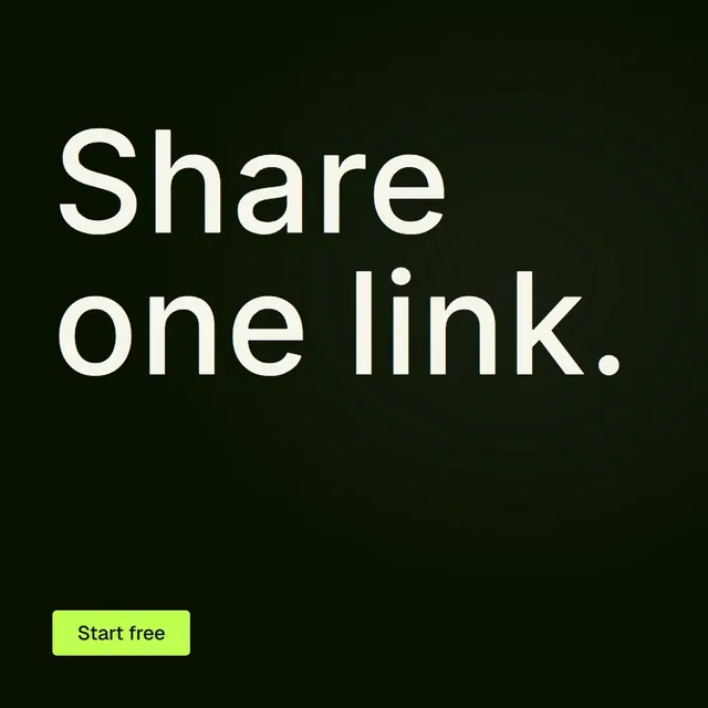 Video for contracts.io: "Share one link.". Doc motion loop, 6.0 s, dark palette.