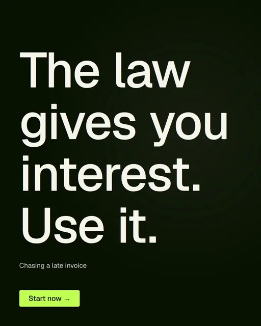 Video for contracts.io: "The law gives you interest. Use it.". Doc motion loop, 8.0 s, dark palette.