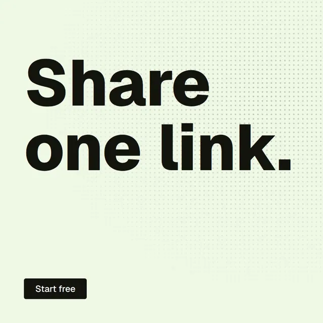 Video for contracts.io: "Share one link.". Doc motion loop, 6.0 s, light palette.