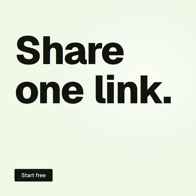 Video for contracts.io: "Share one link.". Doc motion loop, 6.0 s, light palette.