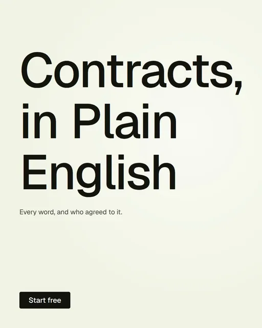 Video for contracts.io: "Contracts, in Plain English". Doc motion loop, 6.0 s, light palette.
