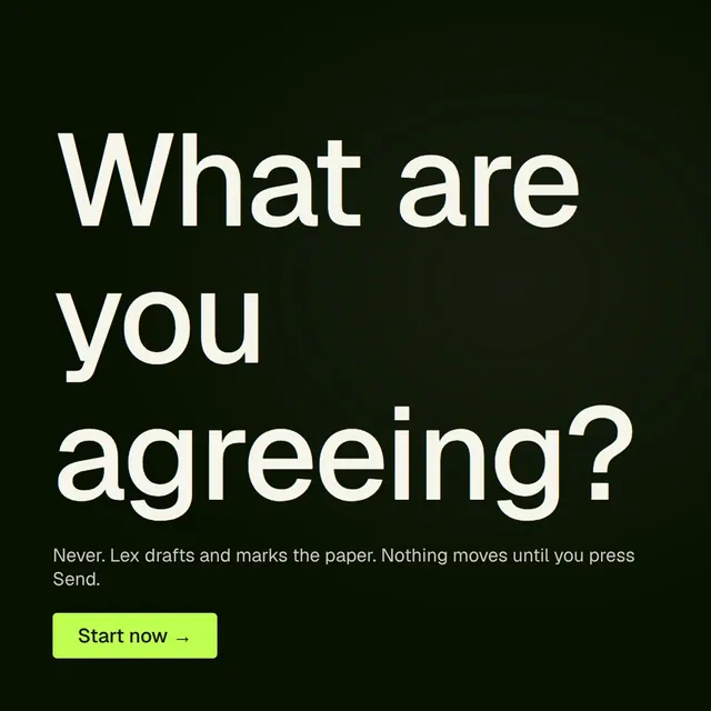 Video for contracts.io: "What are you agreeing?". Doc motion loop, 7.0 s, dark palette.