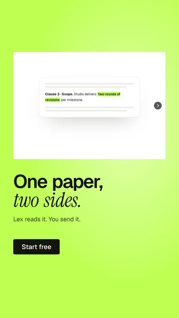Video for contracts.io: "One paper, two sides.". Doc motion loop, 6.0 s, light palette.