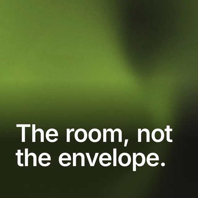 Video for contracts.io: "The room, not the envelope.". Shader loop, 6.0 s, dark palette.